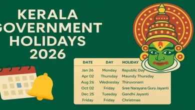 Kerala Government Holidays 2026
