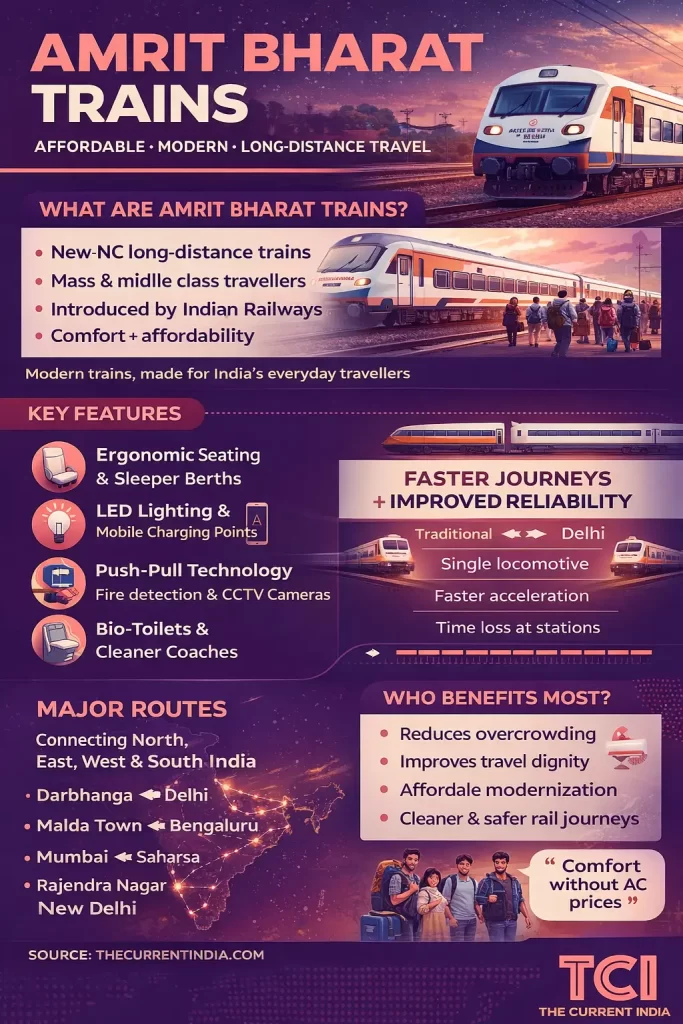 Amrit Bharat Express Trains Visual explainer