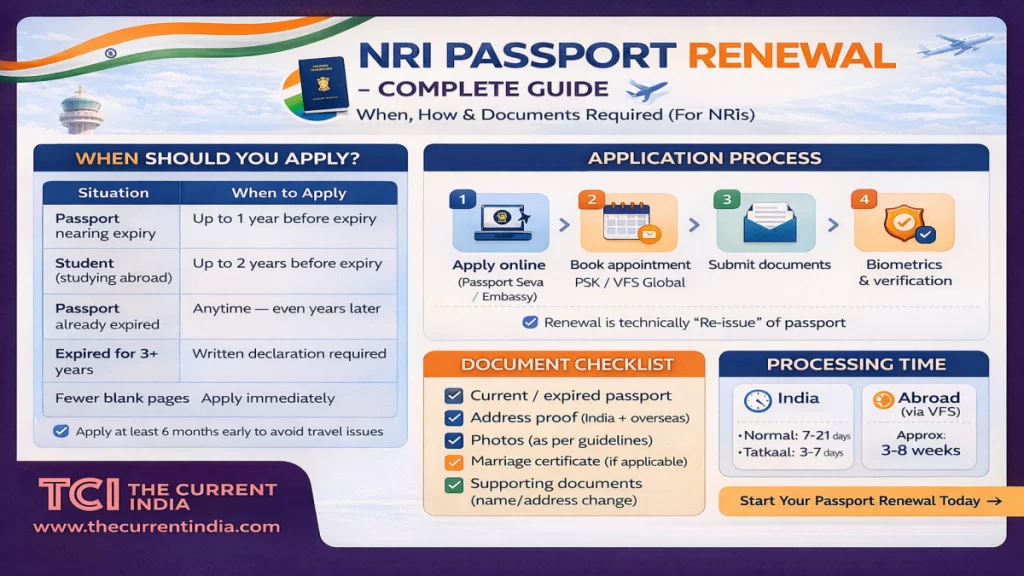 NRI Passport Renewal Infographic Guide