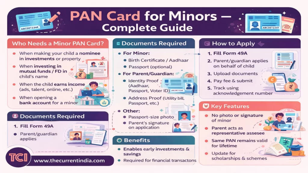 PAN card for minors infographic Guide