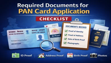 Documents Required for PAN Card Application