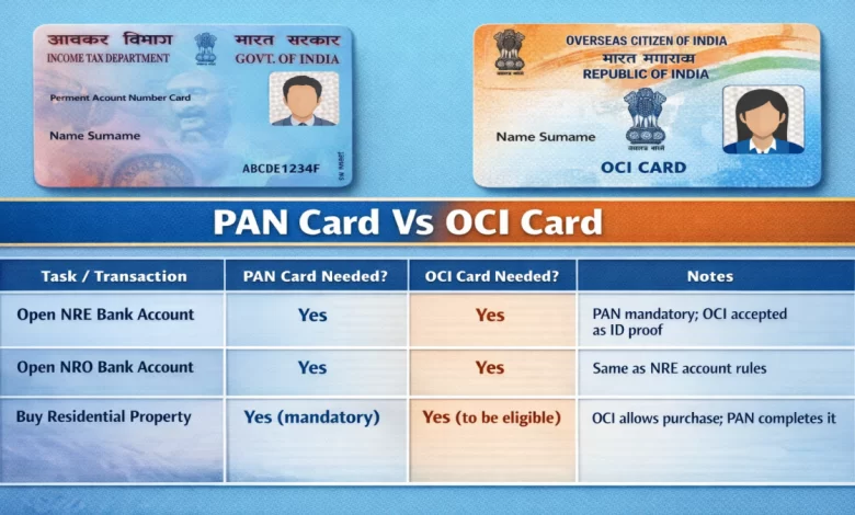 PAN Card vs OCI Card