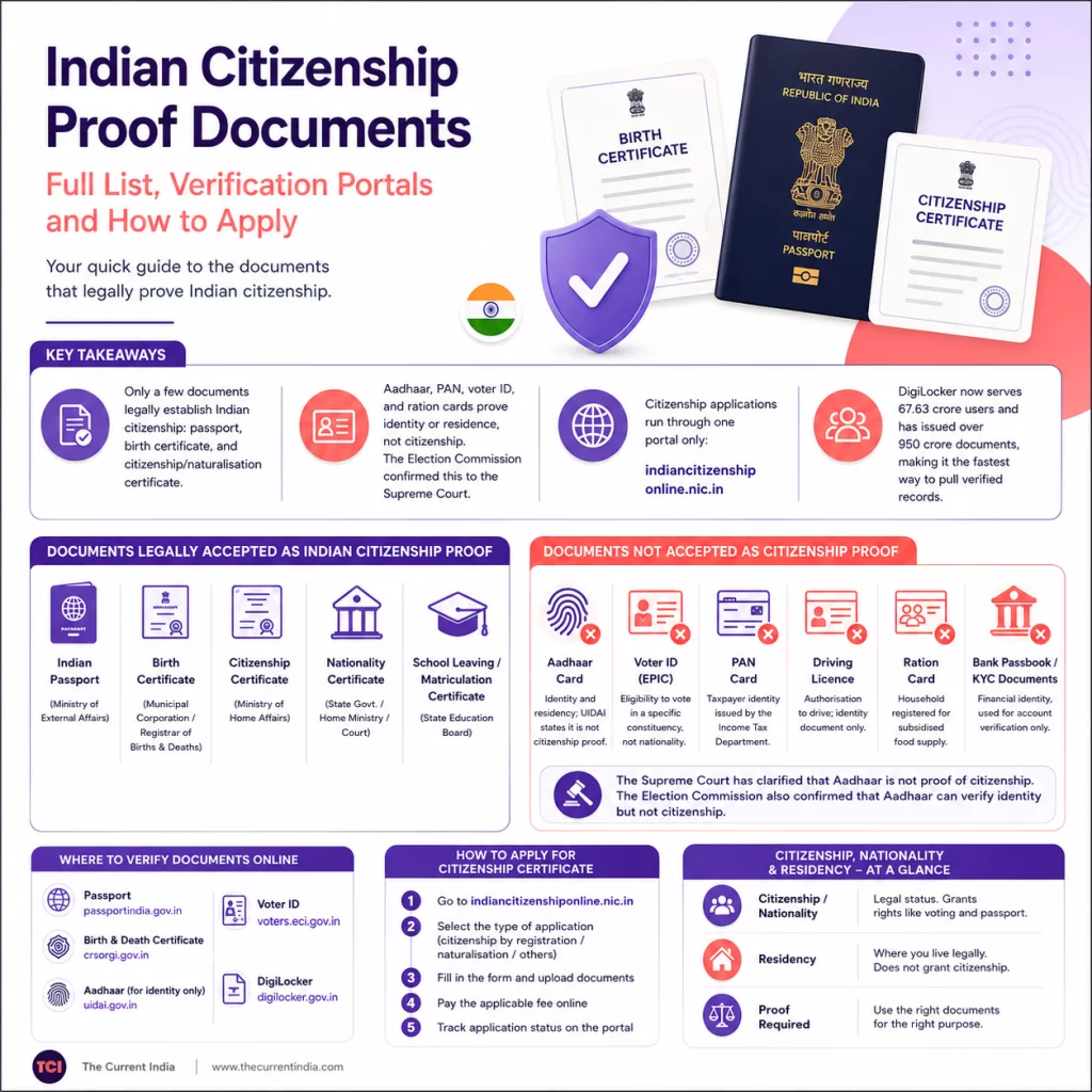 Indian Citizenship Proof Documents Guide