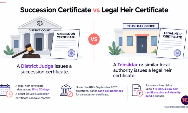 Succession Certificate vs Legal Heir Certificate